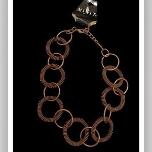 Mix It Brown Chunky Link Necklace